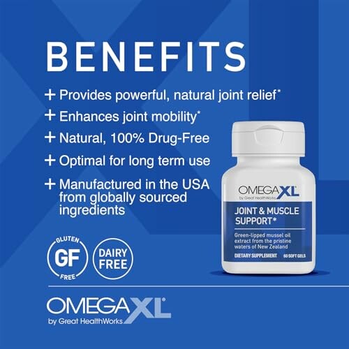 Omega XL Joint and Muscle Support supplement benefits.