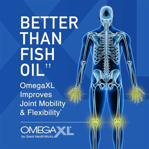 OmegaXL supplement ad highlighting joint mobility benefits.